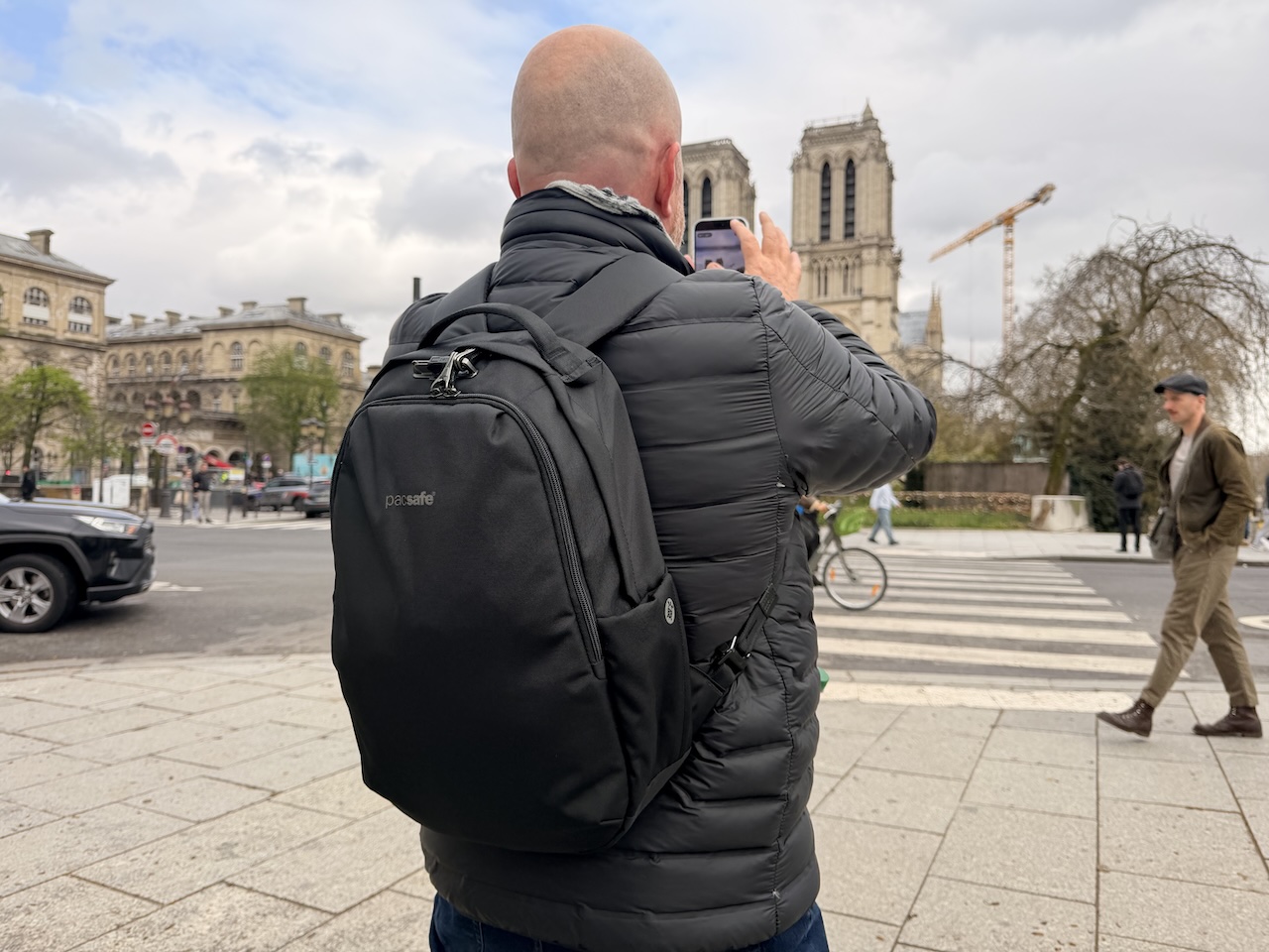 Pacsafe V 16L anti-theft backpack best for Paris travel heavy days — fits 13 inch MacBook laptop