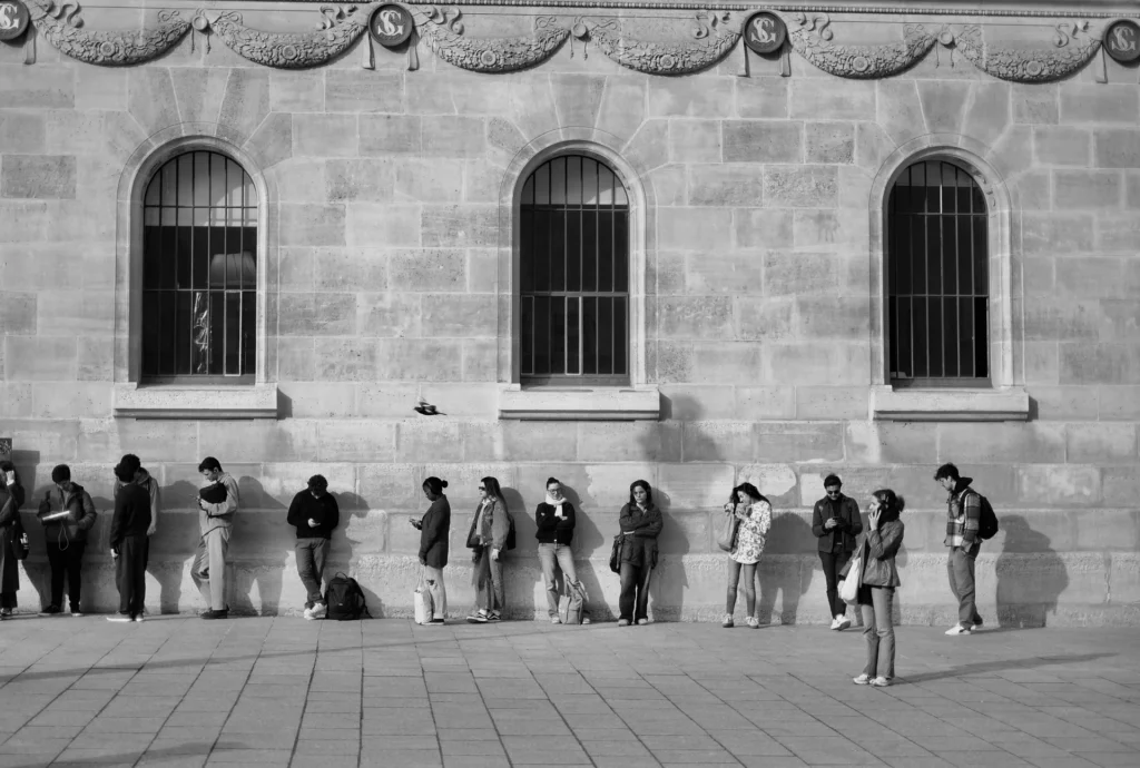People waiting in line