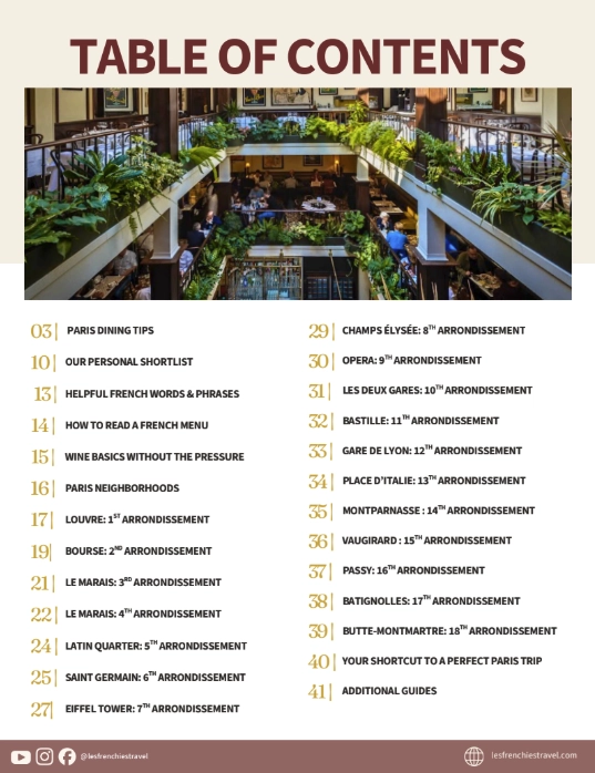 The 125 Best Restaurants in Paris ($15) 4 best paris restaurants guide les frenchies table of content