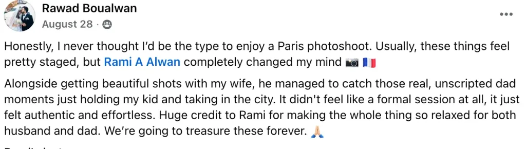 Paris Photographer Rami Alwan | A Relaxed Experience for your Vacation Photoshoot in Paris 3 rawad